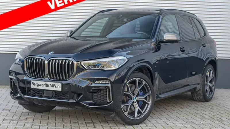 BMW X5 M50d Carbon Black Metallic SUV G05 Leder Vernasca design Coffee 2019 Bergwerff