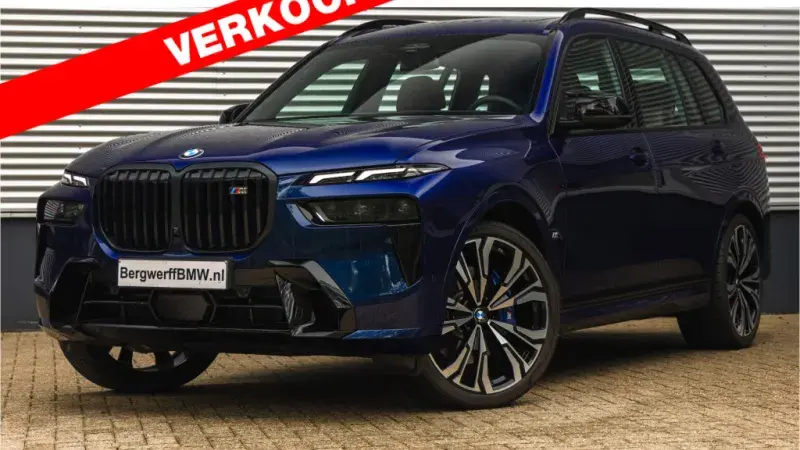 BMW X7 M60i Individual Tansanit metallic BMW Individual uitgebreid lederen bekleding Merino Coffee